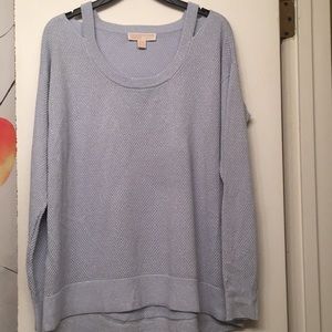 MICHAEL Michael Kors Shimmery Blue Sweater Size L